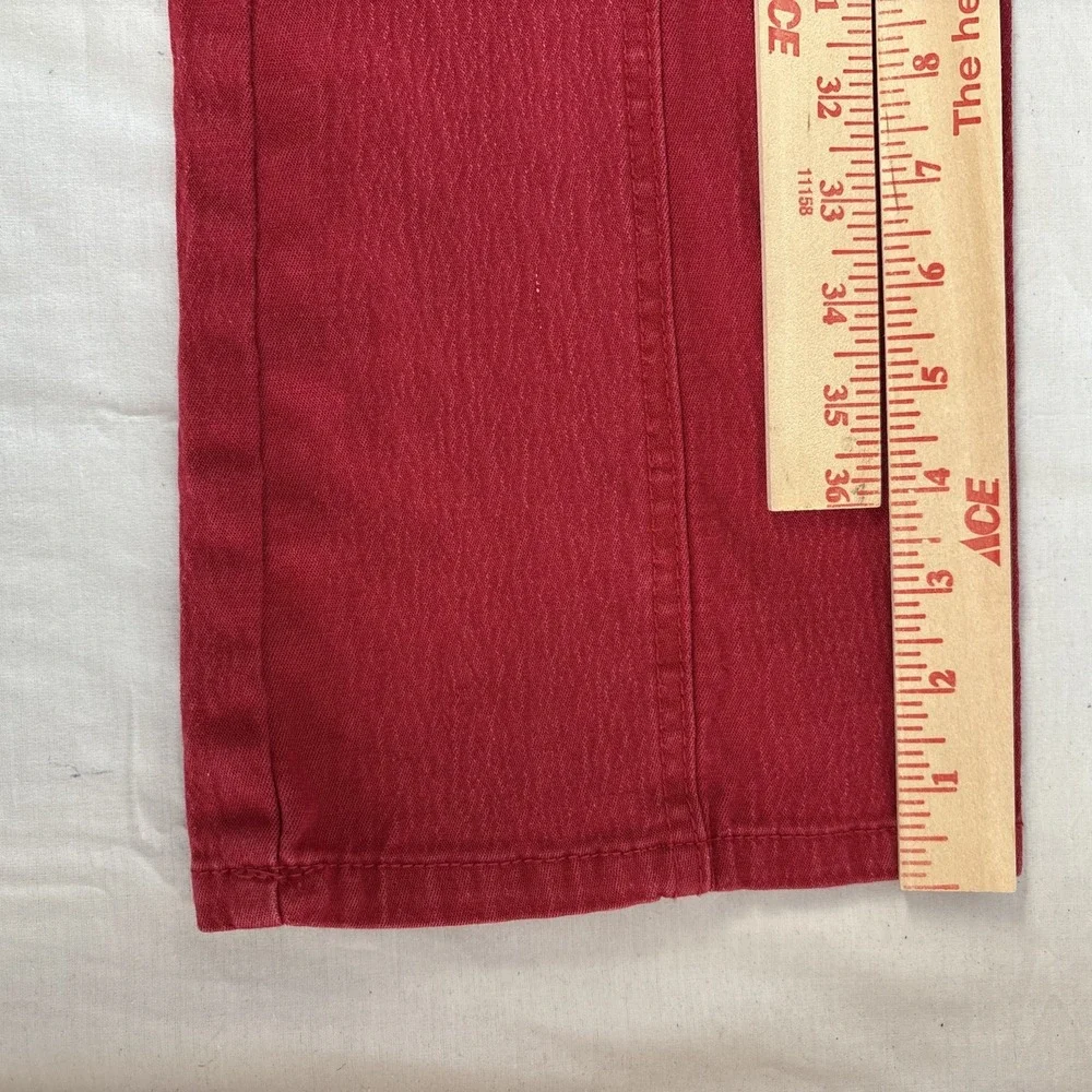 DG2 Diane Gilman Pull On Pants Womens Medium Red Stretch Jeggings 28x30